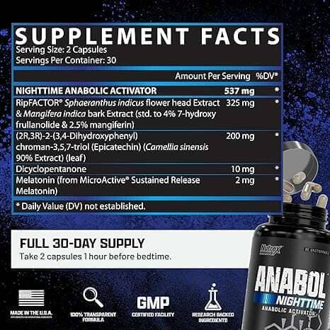 Nutrex Anabol NightTime, 60 Caps