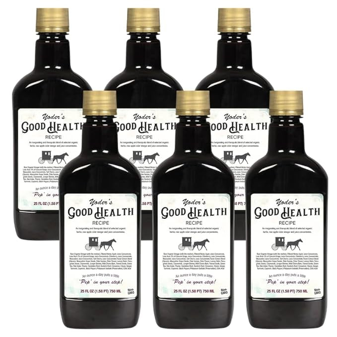 Tónico herbal de vinagre de sidra de manzana Yoder’s Good Health Recipe – 25 oz