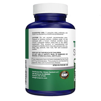 NusaPure Suplemento para el Apoyo de la Tiroides (sin OGM) 120 cápsulas, Ashwagandha, Yodo, Zinc, alga marina, Vitamina B12, L-Tirosina, Selenio, Cobre