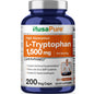 NusaPure L-Triptófano - Apto para vegetarianos/veganos, sin OMG - 1500mg 200 Cápsulas