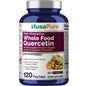 NusaPure Quercetina con Bromelina 500mg | 120 Cápsulas Vegetales | Mezcla de 43 Frutas Verduras Granos Hierbas Enzimas Probióticos | Sin OGM, Vegano, Bioperina