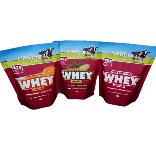 3 Combinaciones de Aislado de Proteína de Suero de Leche de Sabores
