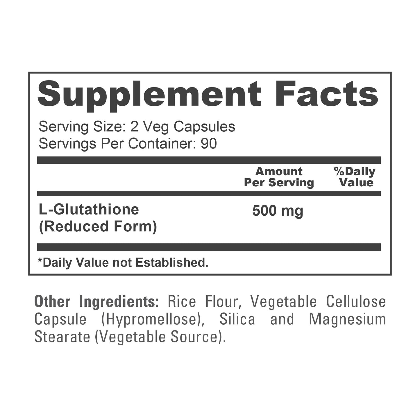 NusaPure Glutatión Reducido 500mg 180 Cápsulas Vegetales (Vegano, Sin OMG) L-Glutatión