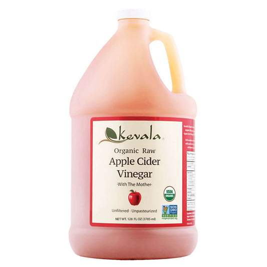 Vinagre de Sidra de Manzana Crudo Orgánico Kevala con la Madre – 1 Galón