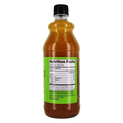 Wedderspoon Vinagre de Sidra de Manzana con Miel de Manuka Monofloral y Madre, 739 ml