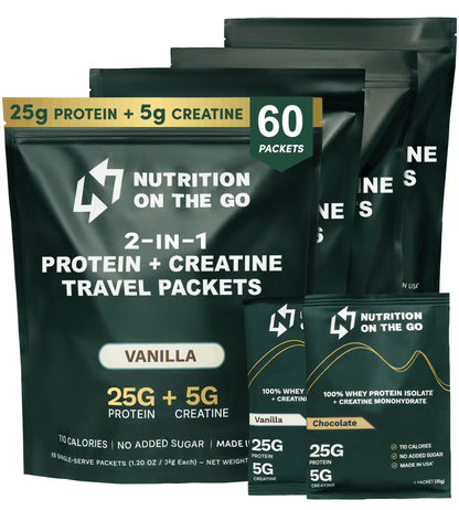 Sobres de viaje de Aislado de Proteína de Suero de Leche + Creatina 2 en 1