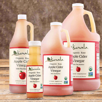 Kevala Organic Raw Apple Cider Vinegar with the Mother – 1 Gallon