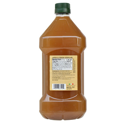 Vinagre de sidra de manzana orgánico Mantova con la madre – Crudo y sin filtrar, 68 fl oz