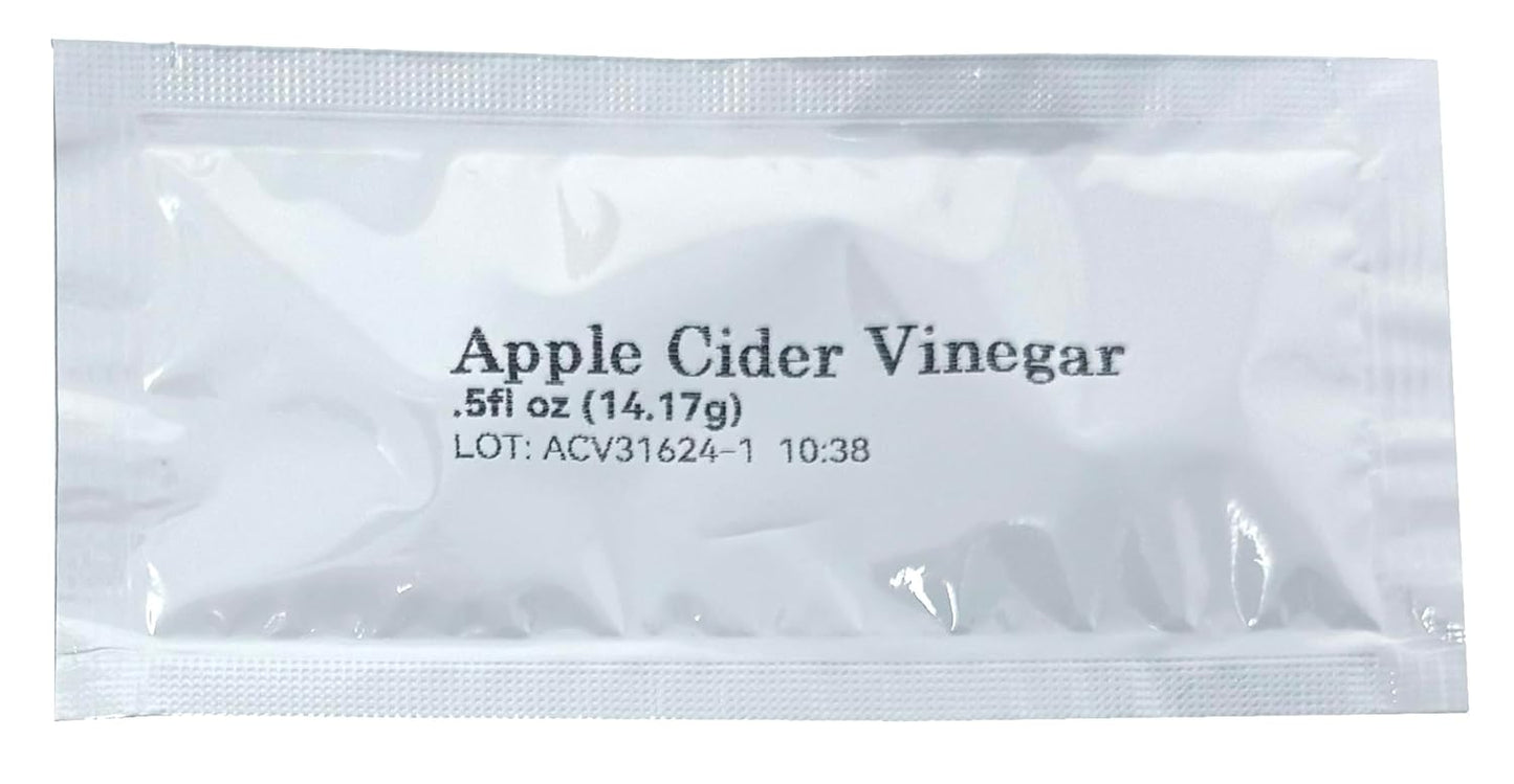 Paquetes Individuales de Vinagre de Manzana con la Madre – Paquete de 25, 1 Cucharada Cada Uno