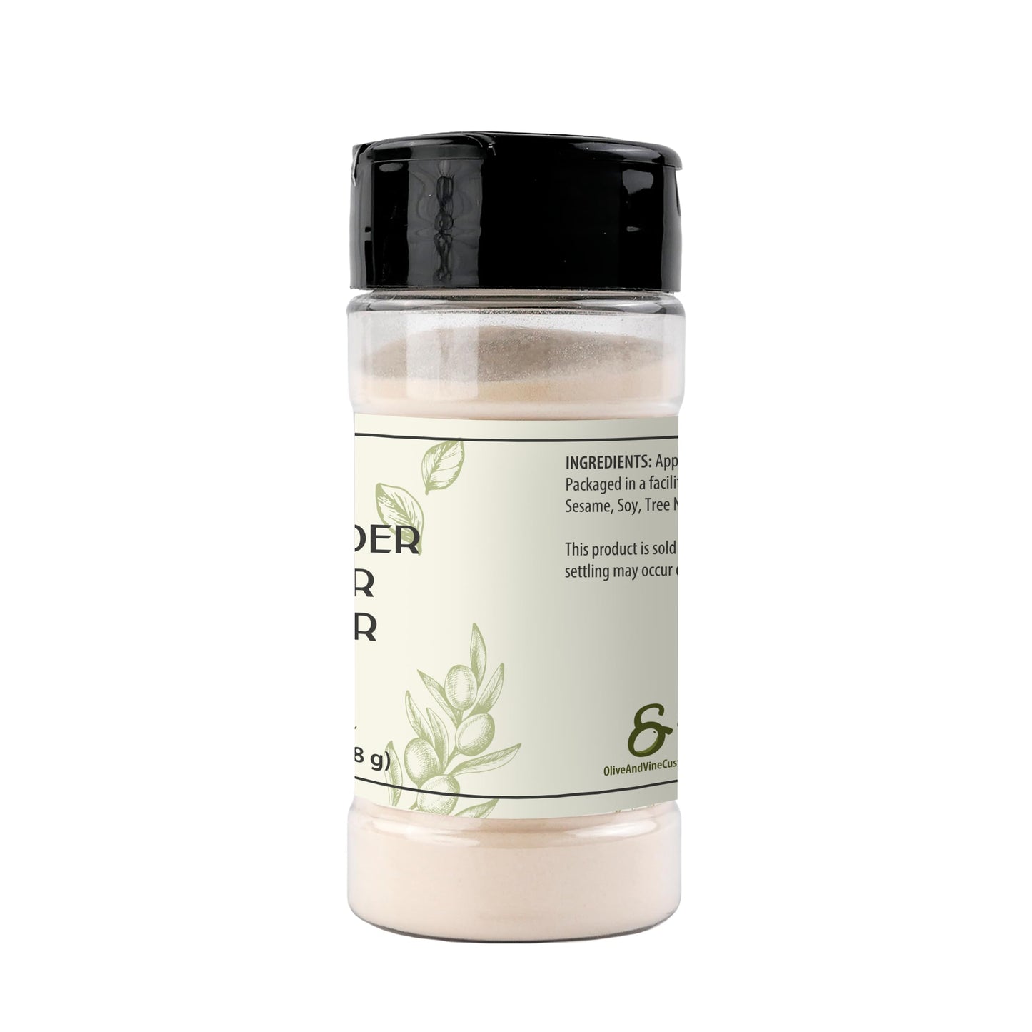 Vinagre de Sidra de Manzana en Polvo Olive & Vine – Condimento Ácido para Aderezos, Marinados y Recetas, 2.4 oz