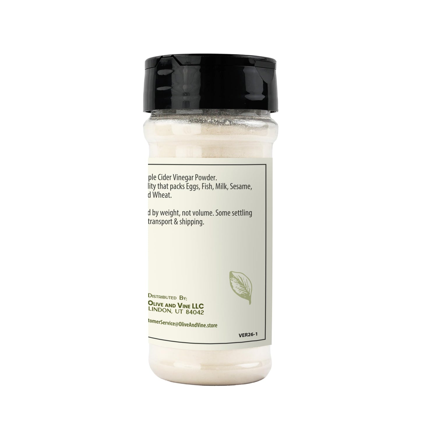 Vinagre de Sidra de Manzana en Polvo Olive & Vine – Condimento Ácido para Aderezos, Marinados y Recetas, 2.4 oz