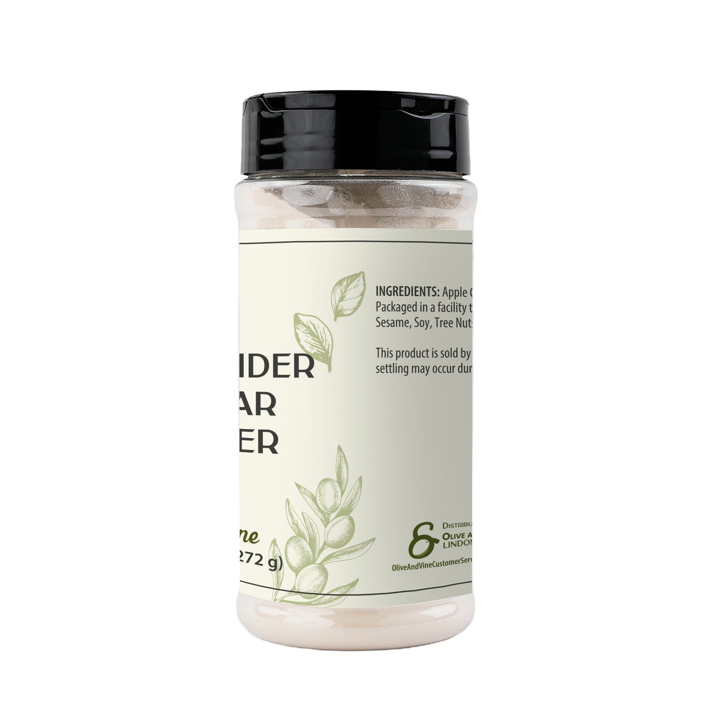 Vinagre de Sidra de Manzana en Polvo Olive & Vine – Condimento Ácido para Aderezos, Marinados y Recetas, 2.4 oz