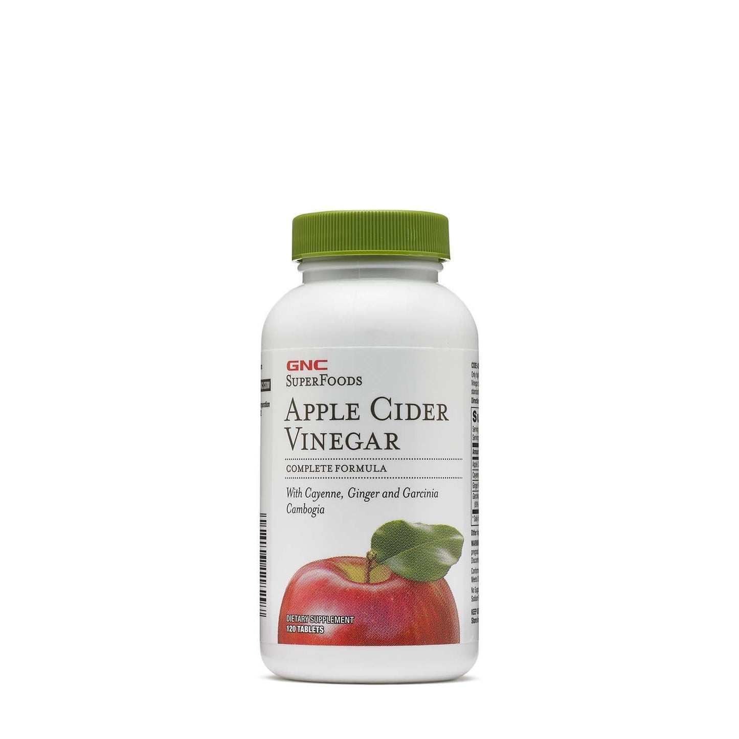 GNC SuperFoods Vinagre de Manzana con Jengibre y Cayena – 120 Comprimidos