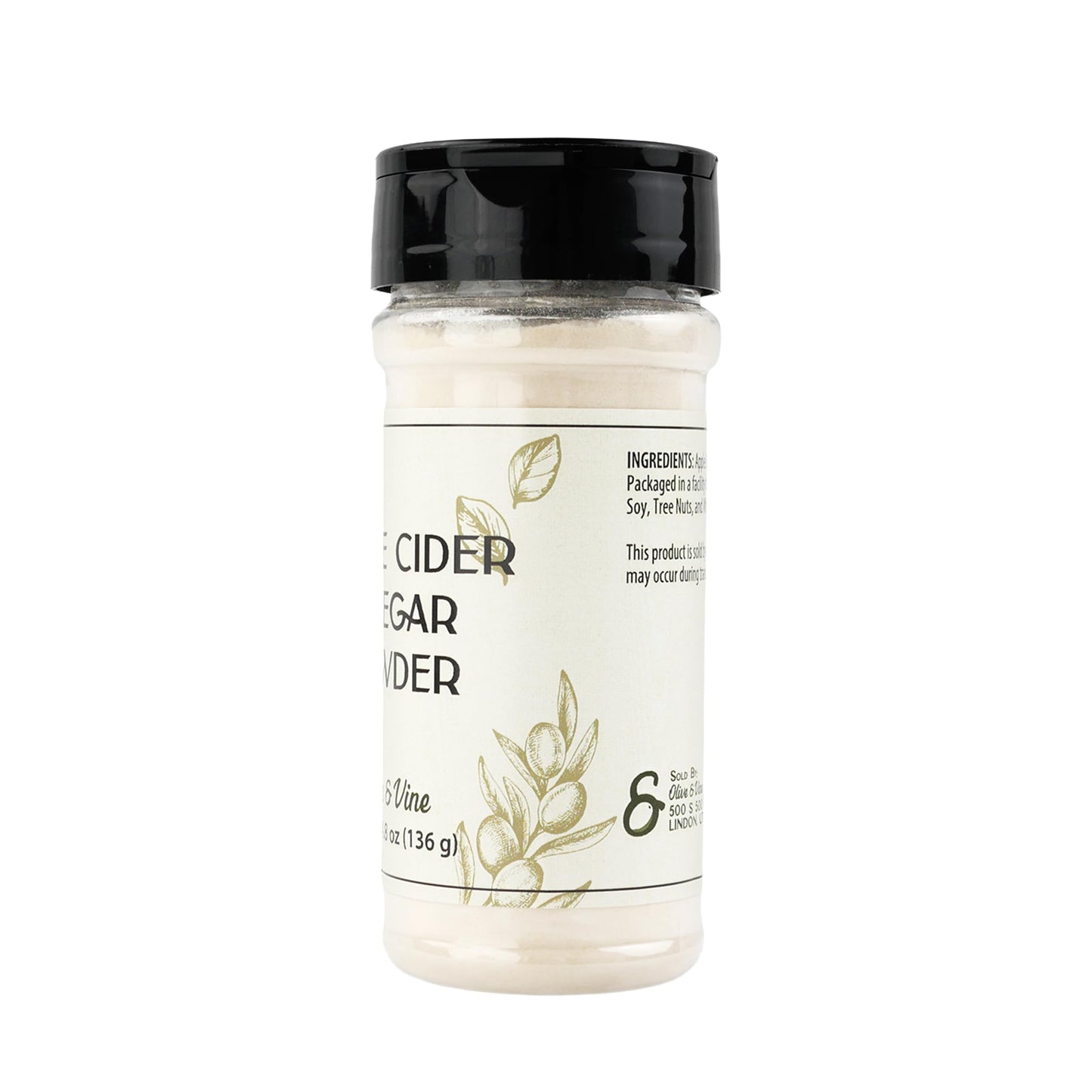 Vinagre de Sidra de Manzana en Polvo Olive & Vine – Condimento Ácido para Aderezos, Marinados y Recetas, 2.4 oz