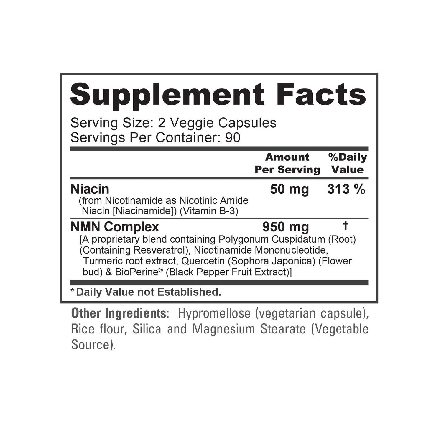 NusaPure NMN Complex 1.000 mg por porción con Resveratrol, Raíz de Cúrcuma, Quercetina y BioPerine, 180 Cápsulas Veganas (90 Porciones) – Sin OGM, Vegano, Probado en Laboratorio, Fabricado en Instalación cGMP