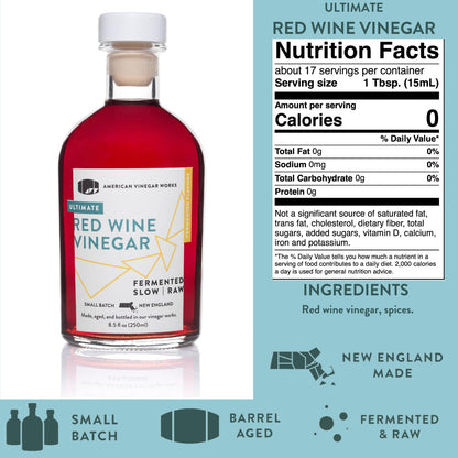 American Vinegar Works Colección de Vinagres Esenciales para la Cocina – Paquete de 4