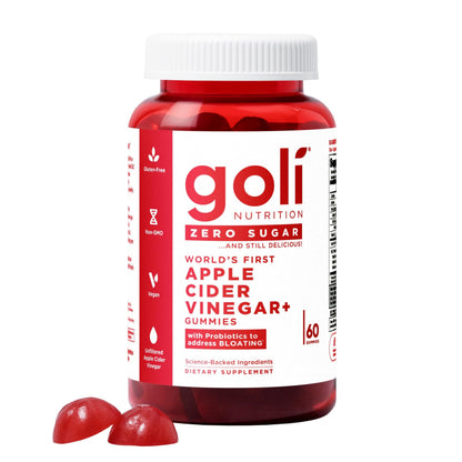 Gomitas Goli Zero Sugar de Vinagre de Sidra de Manzana con Probióticos y Vitamina B12
