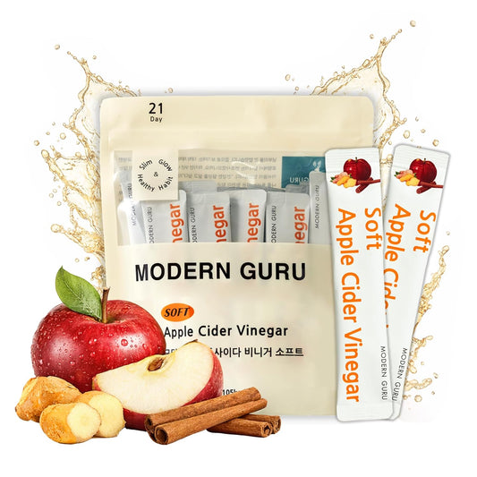 Modern Guru Bebida de Vinagre de Sidra de Manzana con Jengibre y Canela – 21 unidades