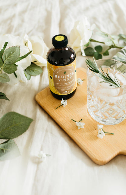 Tónico Herbal de Moringa Vinga con Adaptógenos y Vinagre de Sidra de Manzana – 32 oz