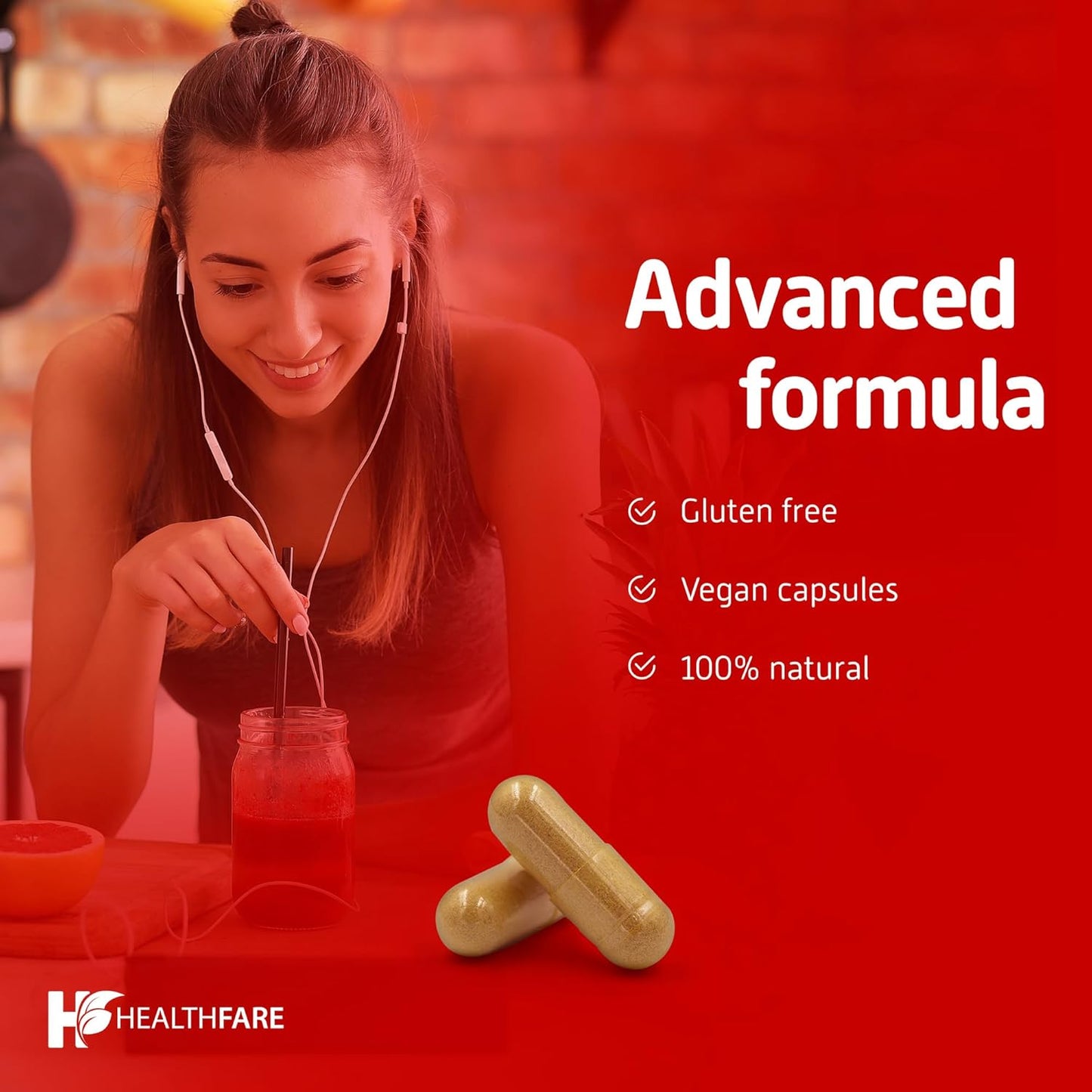 Cápsulas de Vinagre de Sidra de Manzana de Máxima Potencia HealthFare – 3200 mg