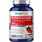 NusaPure Berberina HCl Extracto 20:1, 225 mg - 200 Cápsulas Vegetales - (Vegetariano, Sin OGM, Vegano)