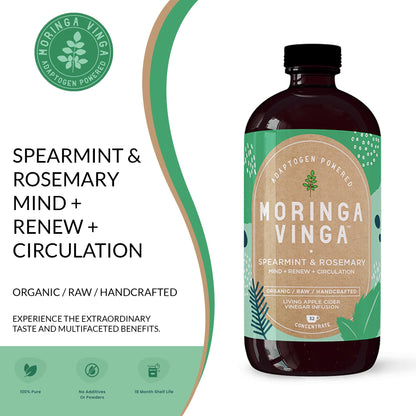 Tónico Herbal de Moringa Vinga con Adaptógenos y Vinagre de Sidra de Manzana – 32 oz