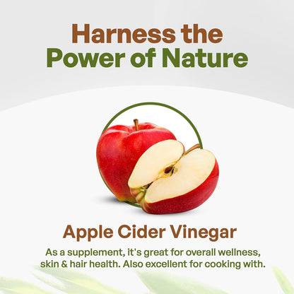 Go Nutra Vinagre de sidra de manzana en polvo ecológico 8 oz. ACV natural 5% ácido acético Vinagre de sidra en polvo para cocinar, cuidado de la piel y más
