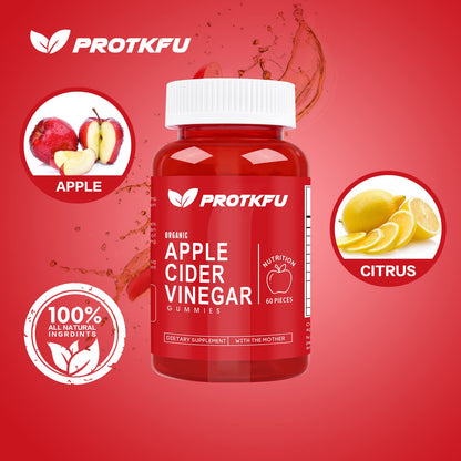 Gomitas de vinagre de sidra de manzana ProTKFU con la madre – 1000 mg