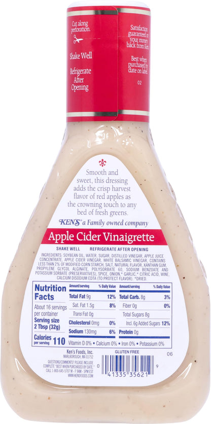 Aderezo Vinagreta de Sidra de Manzana Ken's Steak House – 16 oz