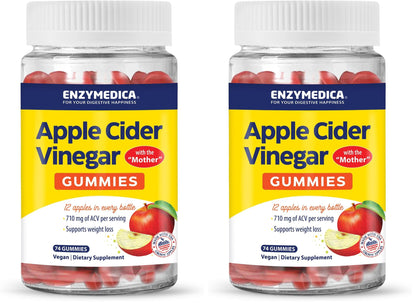 Gomitas de vinagre de sidra de manzana Enzymedica con la madre y vitamina B12