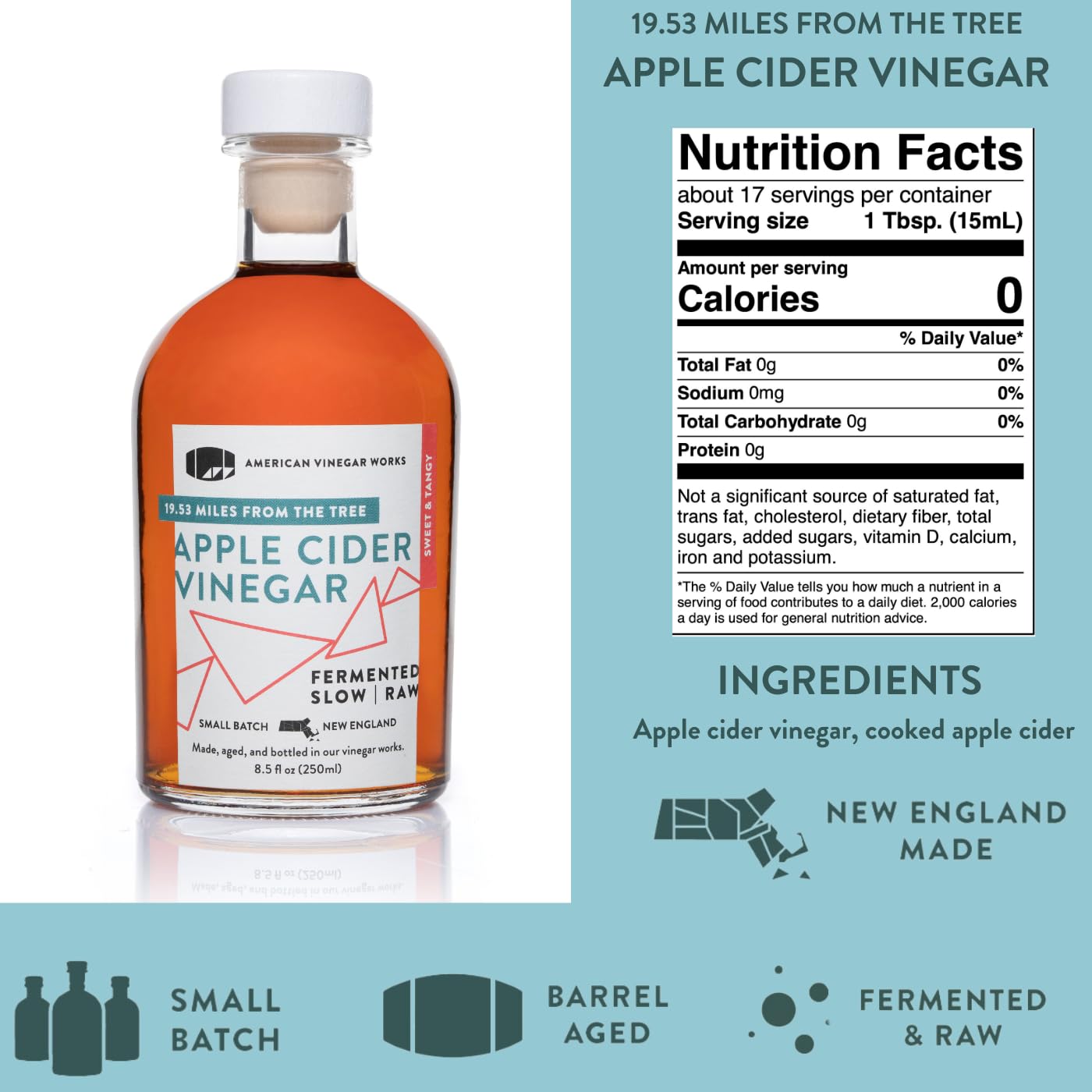 American Vinegar Works Colección de Vinagres Esenciales para la Cocina – Paquete de 4