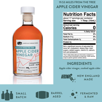 American Vinegar Works Colección de Vinagres Esenciales para la Cocina – Paquete de 4