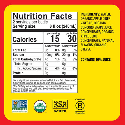 Bragg Apple Cider Vinegar Refreshers – 16 fl oz, 2-Pack