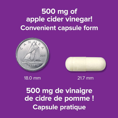 Webber Naturals Vinagre de Sidra de Manzana 500 mg, 240 Cápsulas
