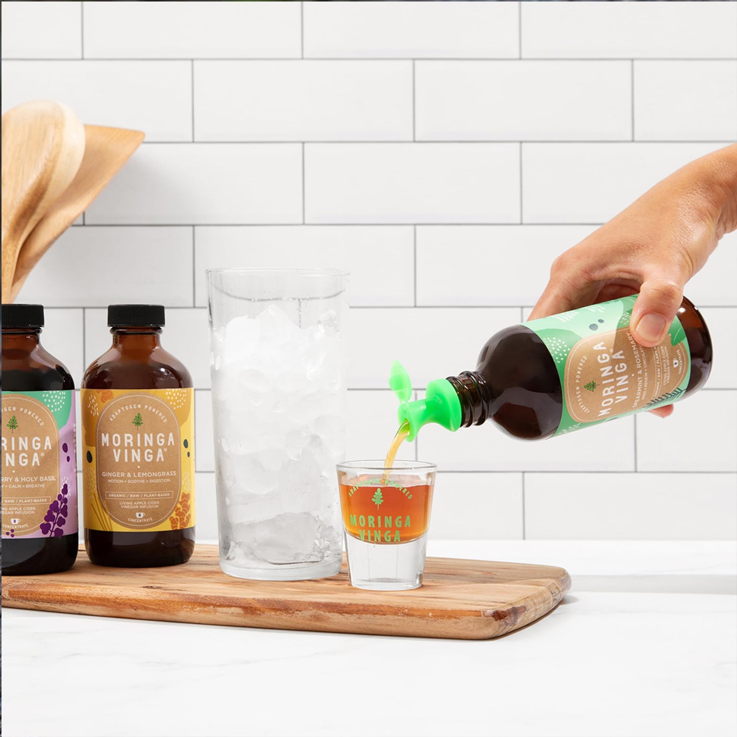 Tónico Herbal de Moringa Vinga con Adaptógenos y Vinagre de Sidra de Manzana – 32 oz