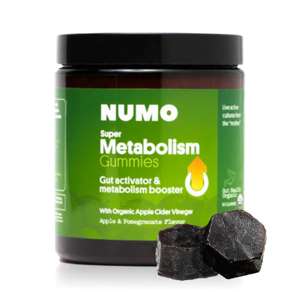 Gomitas de vinagre de sidra de manzana Numo de The Mother, gomitas ACV con probióticos, ácido fólico, aceite MCT, vitamina B12, granada, apoya la salud digestiva, el sistema inmunológico, la salud intestinal - 60 unidades