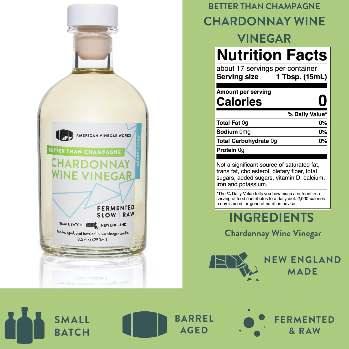 American Vinegar Works Colección de Vinagres Esenciales para la Cocina – Paquete de 4