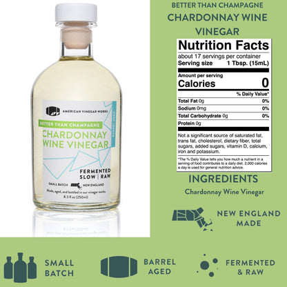 American Vinegar Works Colección de Vinagres Esenciales para la Cocina – Paquete de 4