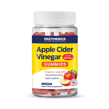 Gomitas de vinagre de sidra de manzana Enzymedica con la madre y vitamina B12