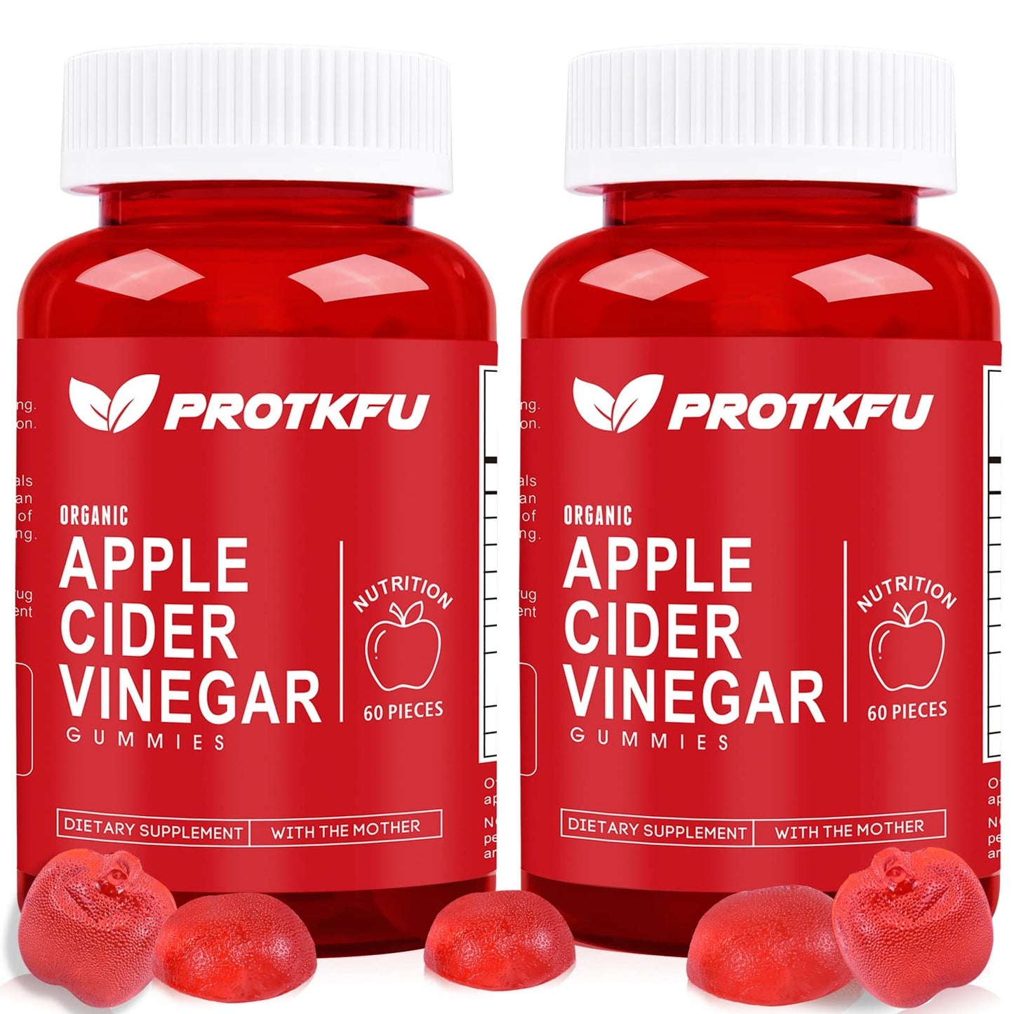 Gomitas de vinagre de sidra de manzana ProTKFU con la madre – 1000 mg