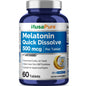 NusaPure Melatonina Disolución Rápida 500 mcg por 60 Comprimidos Suplemento Dietético Vegano, Sin OGM