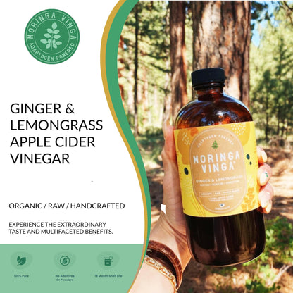 Tónico Herbal de Moringa Vinga con Adaptógenos y Vinagre de Sidra de Manzana – 32 oz