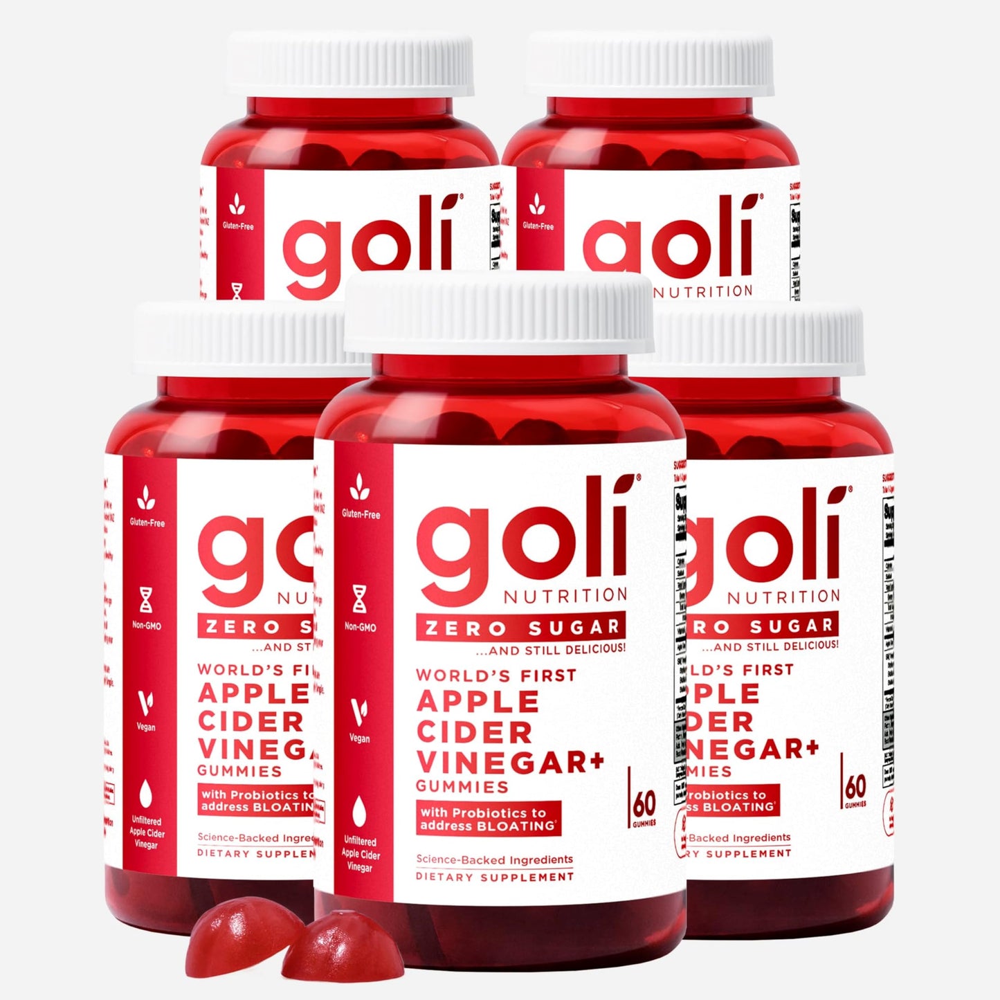 Gomitas Goli Zero Sugar de Vinagre de Sidra de Manzana con Probióticos y Vitamina B12