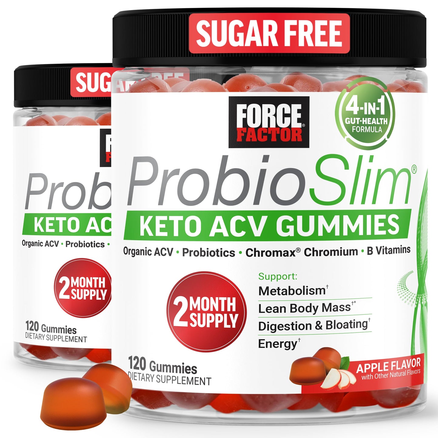 Gomitas Keto ACV con probióticos y prebióticos ProbioSlim de Force Factor