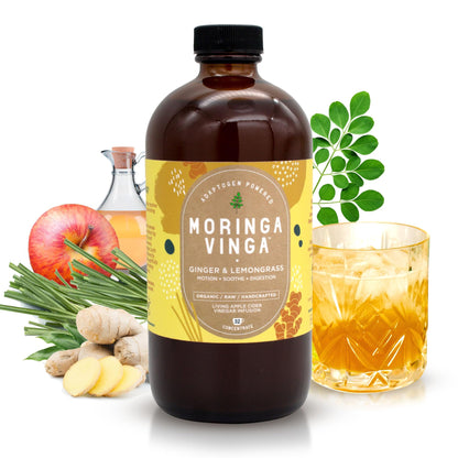 Tónico Herbal de Moringa Vinga con Adaptógenos y Vinagre de Sidra de Manzana – 32 oz