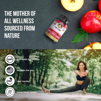 Cápsulas de Vinagre de Manzana Ancient Bliss con la Madre – 1600 mg