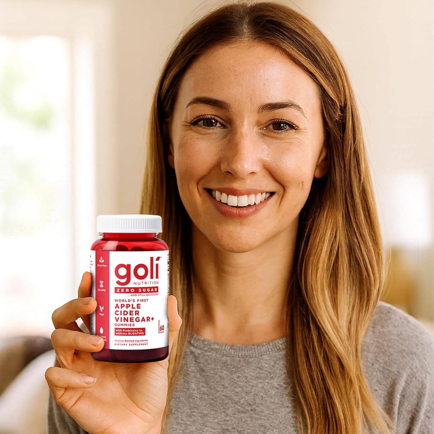Gomitas Goli Zero Sugar de Vinagre de Sidra de Manzana con Probióticos y Vitamina B12
