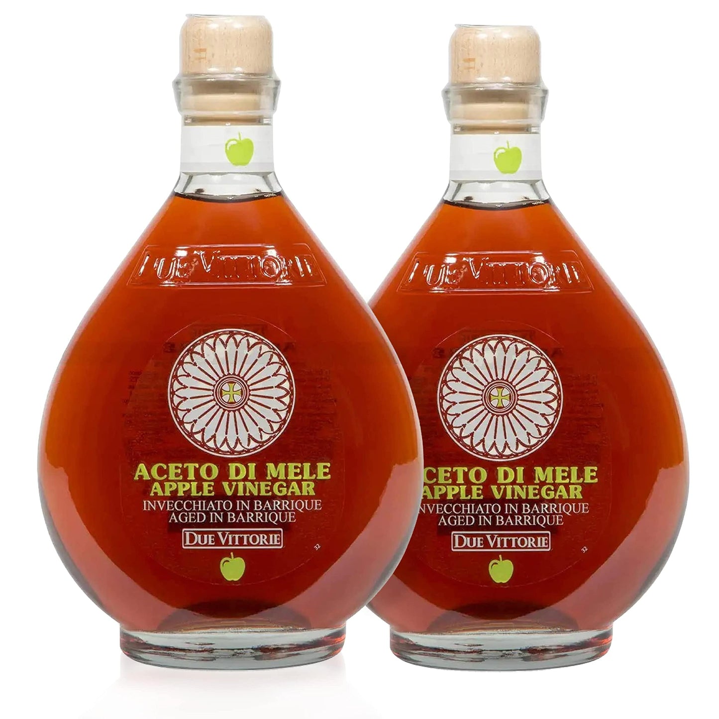 Due Vittorie Italian Apple Cider Vinegar Aged in Wine Barrels – 16.9 fl oz