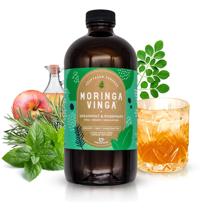 Tónico Herbal de Moringa Vinga con Adaptógenos y Vinagre de Sidra de Manzana – 32 oz