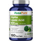 NusaPure Ácido Alfa Lipoico 600 mg por porción 180 Cápsulas Vegetales (Vegetariano, Sin OGM, Vegano)